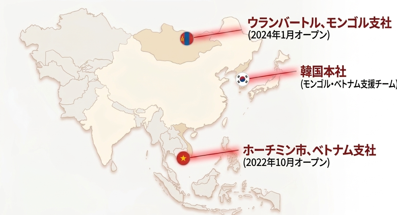 LIVE AGAIN 支店 アジア地図